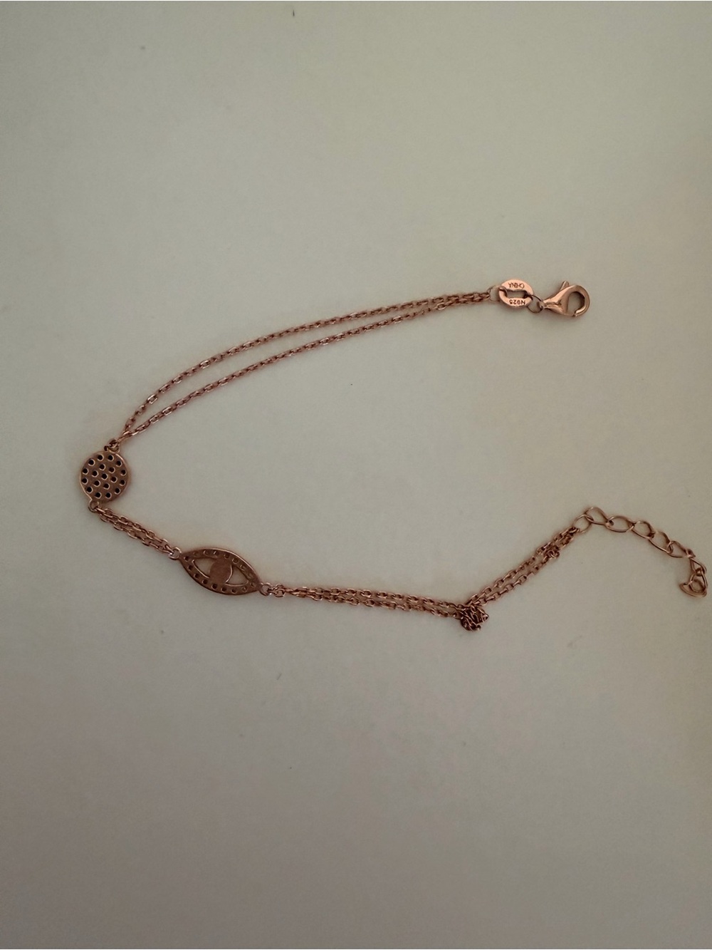 Rose Gold Evil Eye Bracelet 🧿🩷 - Picture 3 of 5
